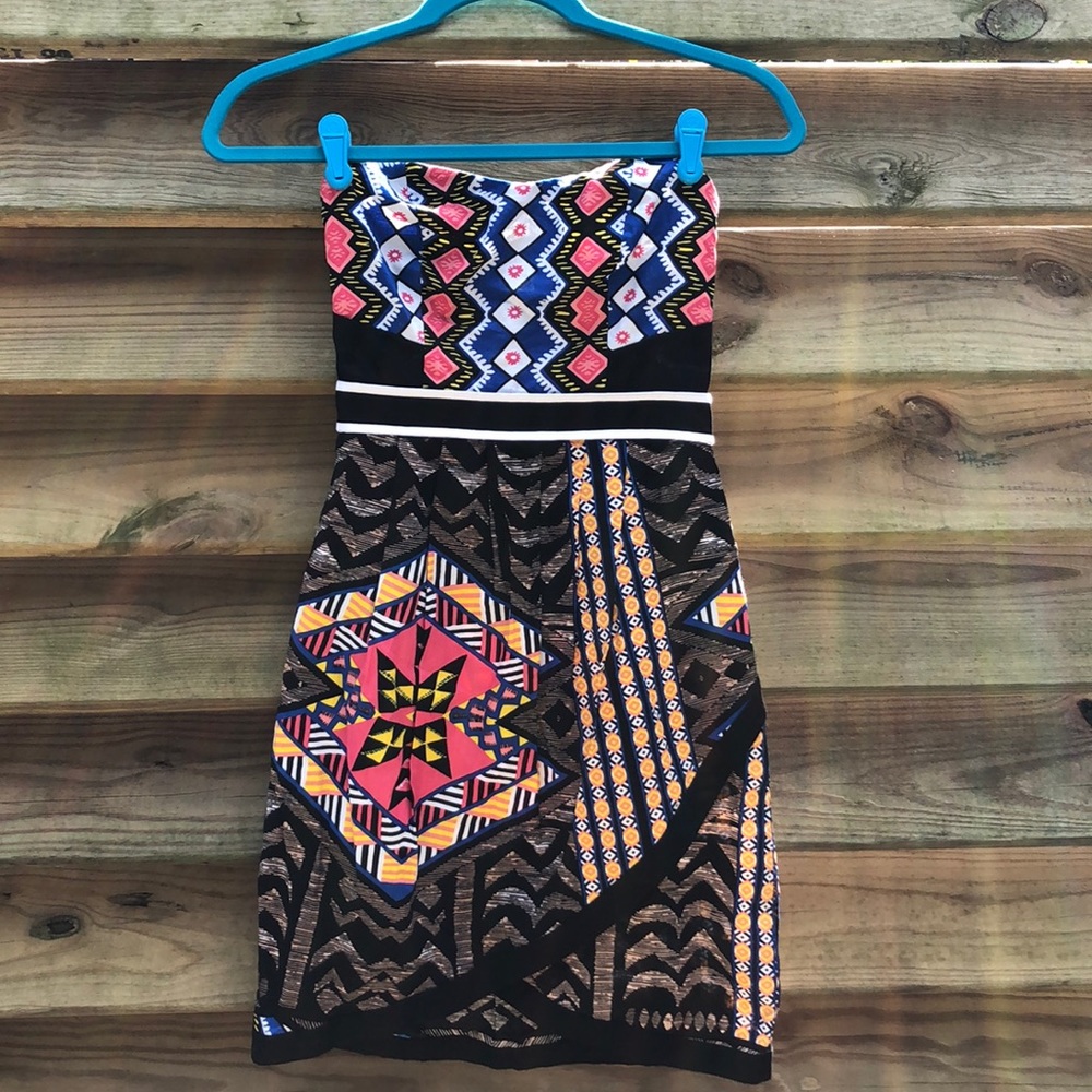 Tribal Strapless Dress